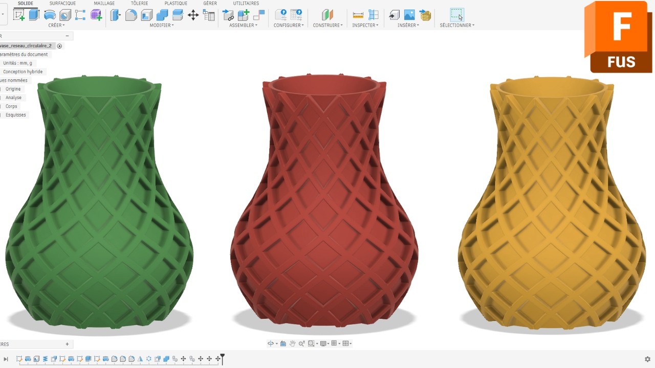 Créer un VASE MODERNE dans Fusion 360 🏺(tutoriel complet)