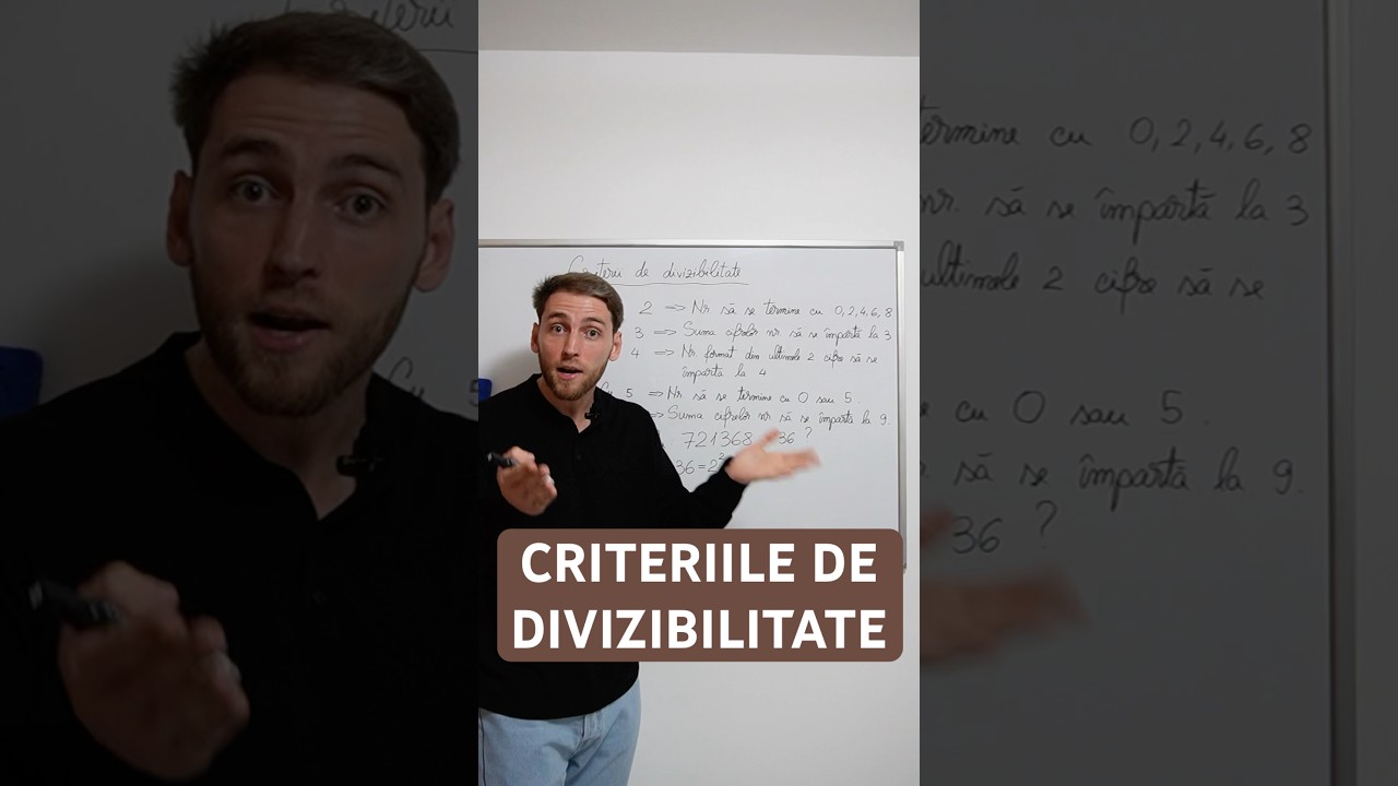 Divizibilitate: Criterii simple si usor de retinut #matecuiuli #divizibilitate