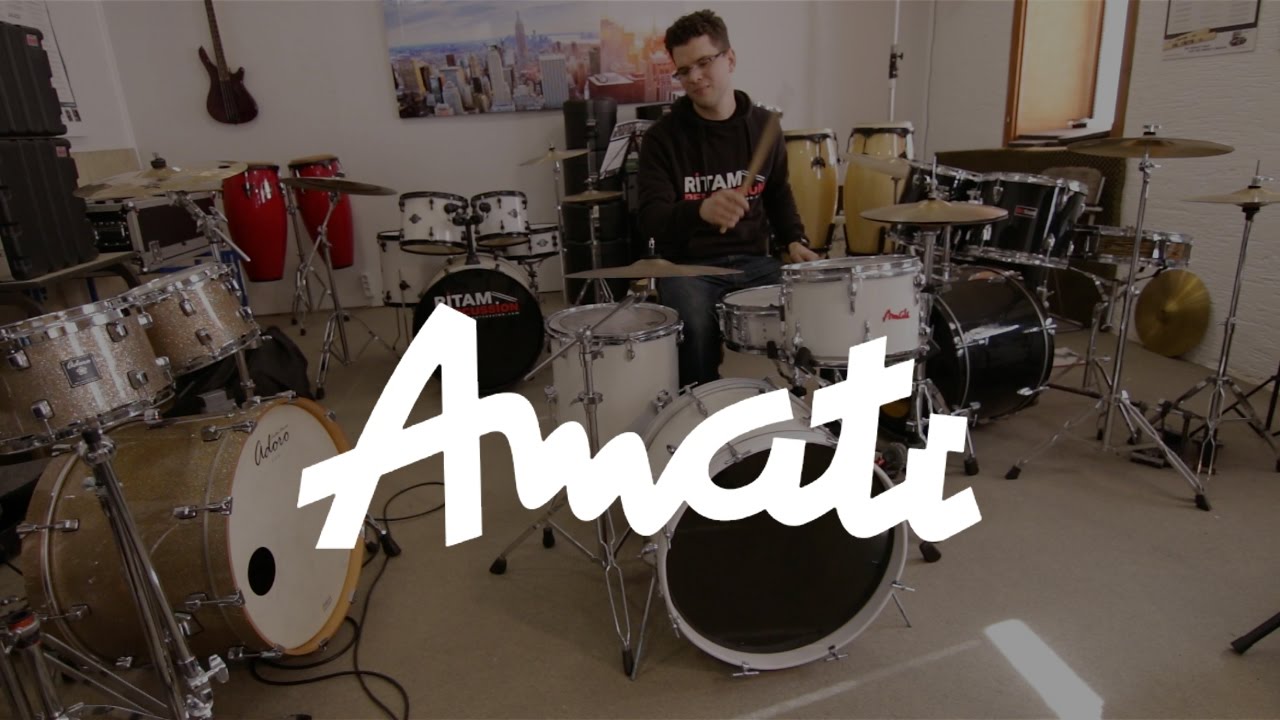 Amati Classic Vintage drum set and Amati cymbal 15" Hi hats and 17" Crash/Ride