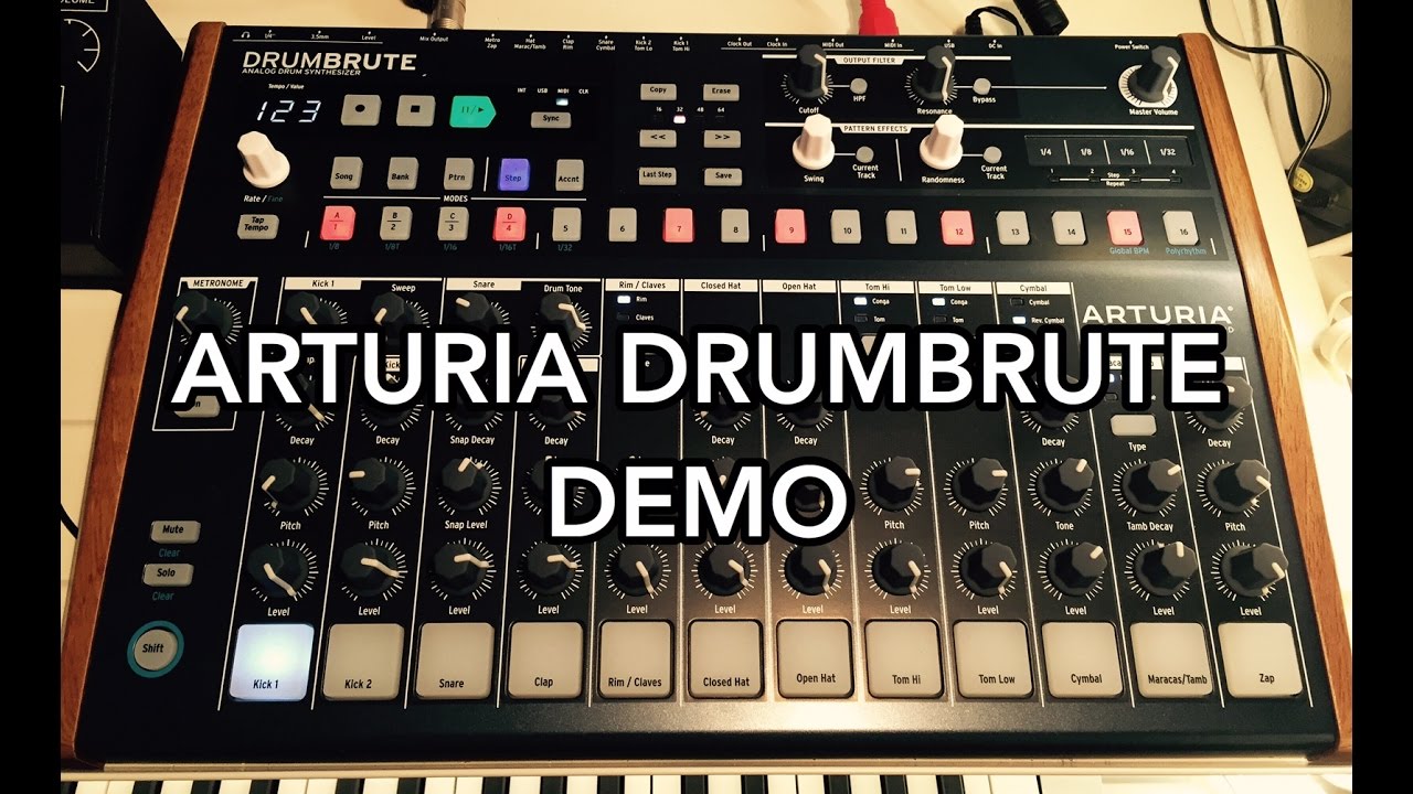 Arturia DrumBrute Sound Demo and Jam (With Proco Rat and TT303)
