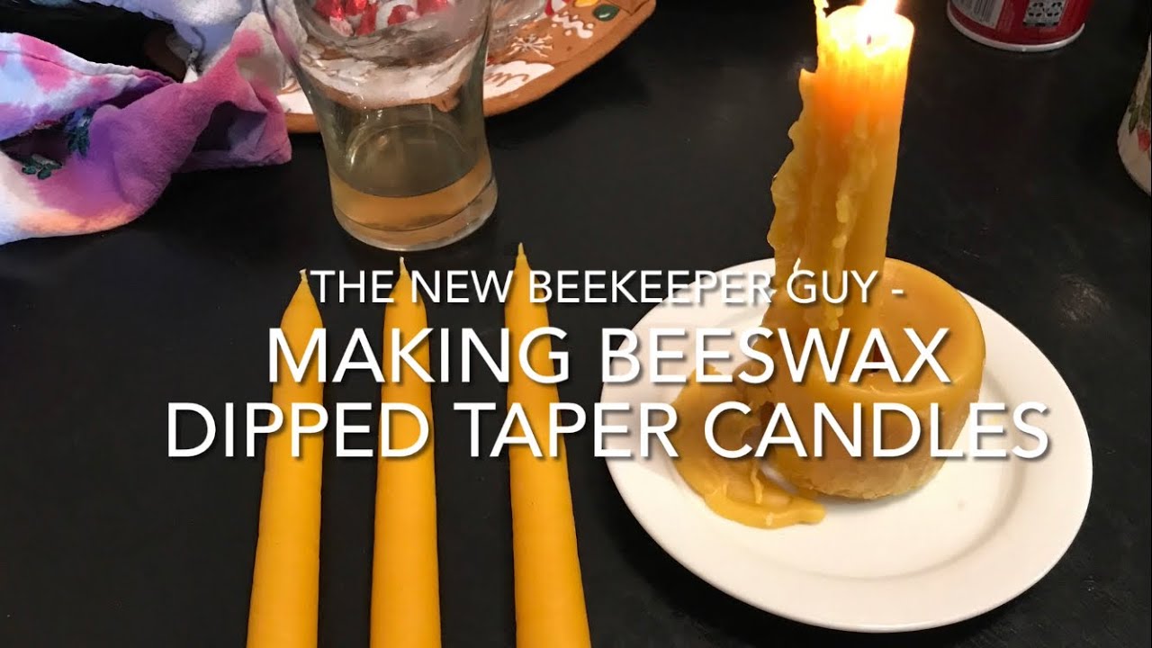 The New Beekeeper Guy- Making Hand-Dipped Beeswax Taper Candles