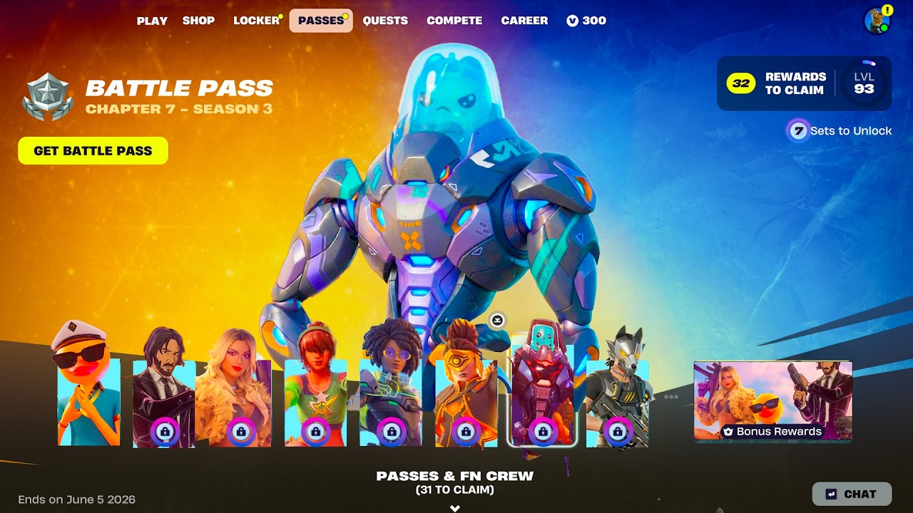 Трейлер боевого пропуска &laquo;Бегуны&raquo; для 3-го сезона 7-й главы Fortnite (полная демонстрация)