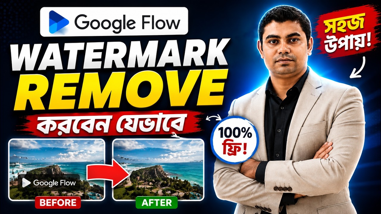 Google Flow Video থেকে Watermark Remove করবেন যেভাবে