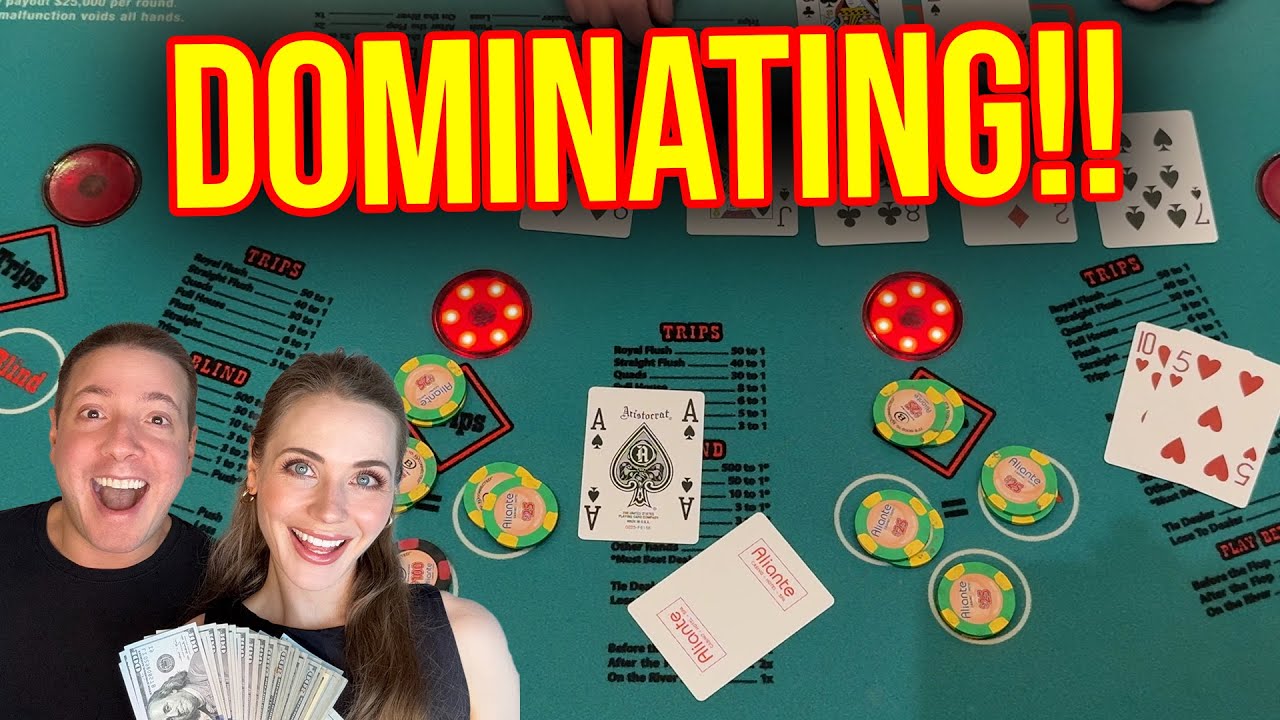 INCREDIBLE WINNING ON ULTIMATE TEXAS HOLD'EM POKER IN LAS VEGAS!! #poker