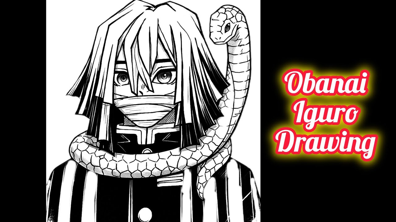 How to draw Obanai Iguro from demon slayer | Obanai Iguro drawing | Easy anime drawing |