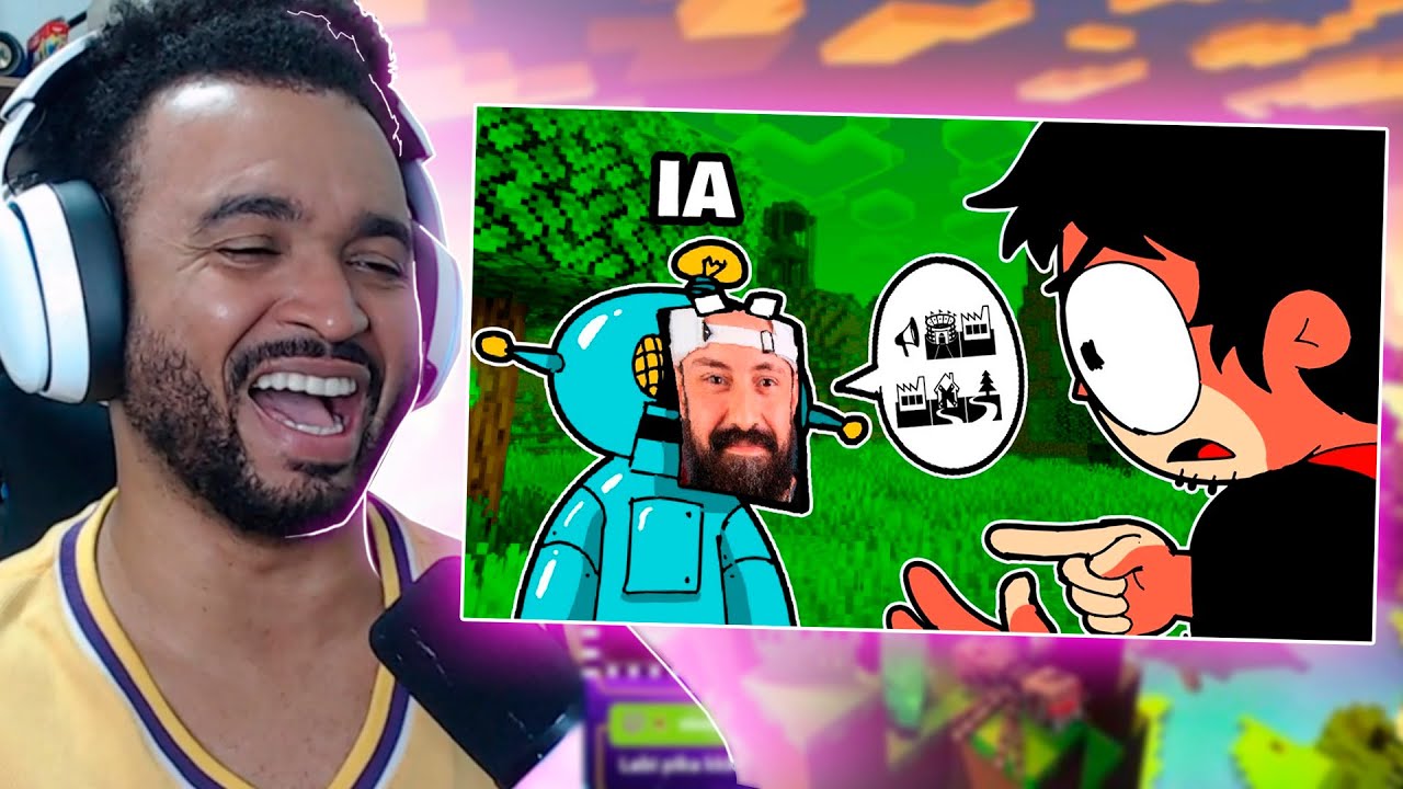 minecraft só que transformei meu amigo numa IA pra ele me ajudar | ALEXANDRE NA ÁREA #react