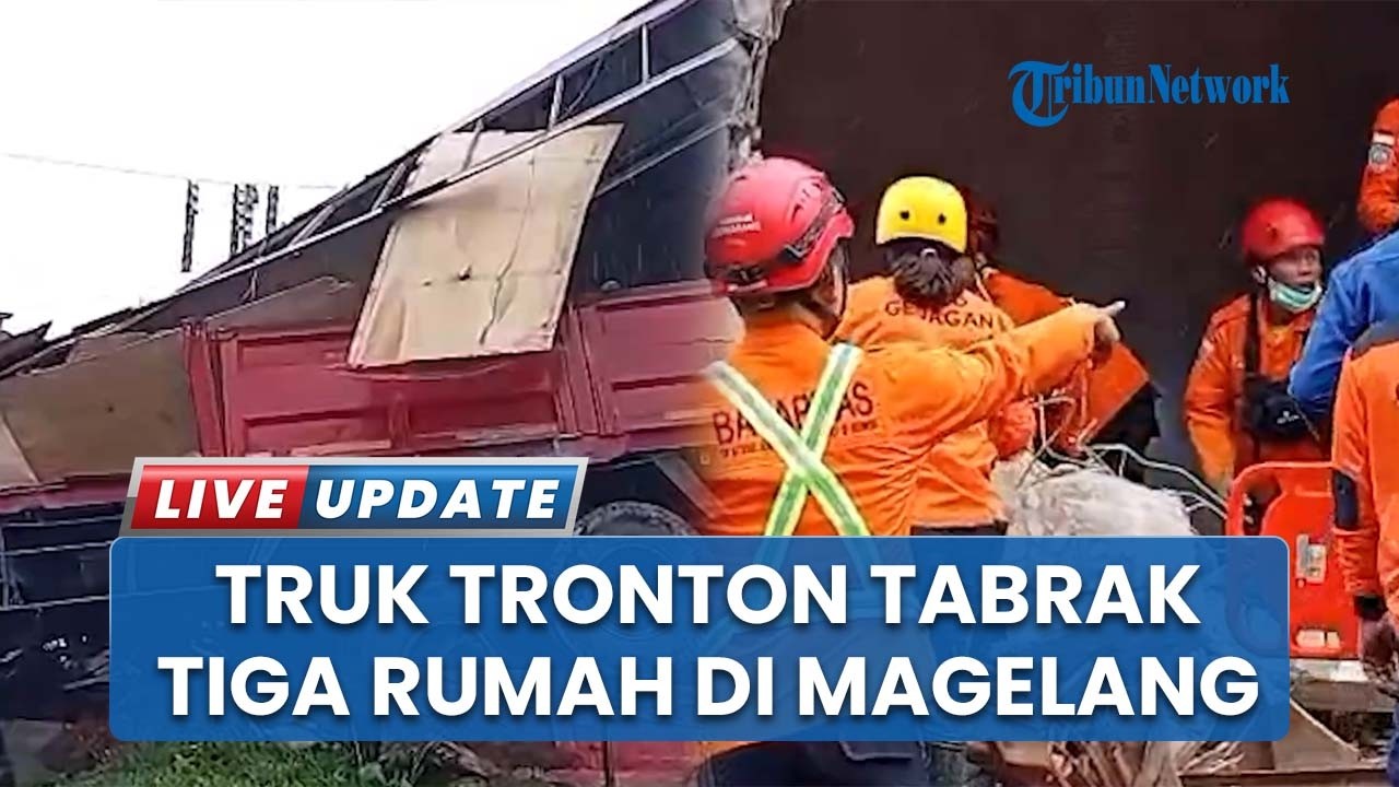 Truk Tronton Bermuatan Susu Hantam 3 Rumah di Pakis Magelang, 1 Sopir Tewas di Tempat Kejadian