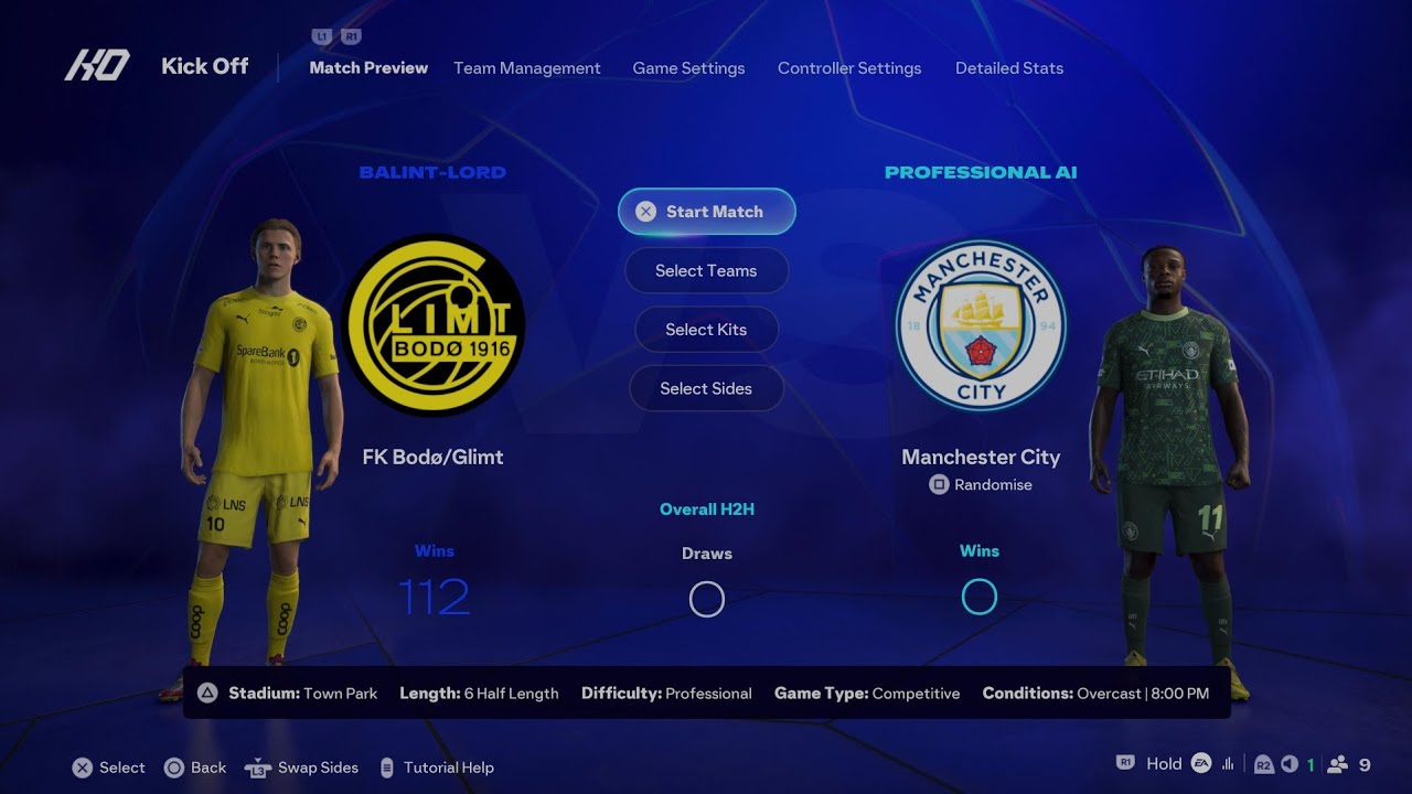 EA SPORTS FC 26 FK Bodø/Glimt-Manchester City UEFA Champions League full match 25/26 PS5