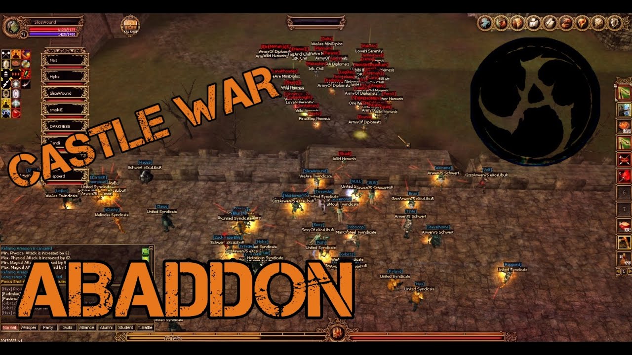 Kalonline CASTLE WAR Abaddon  12-07-2020 Guilds Syndicate / eXcaLibuR Taking the Castle !