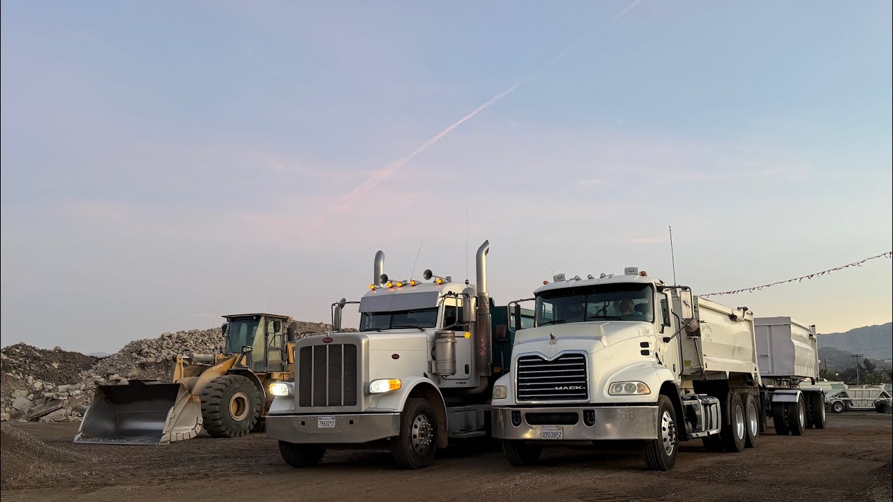 Trucking on New Years Eve - Transfer Dump Trucking!
