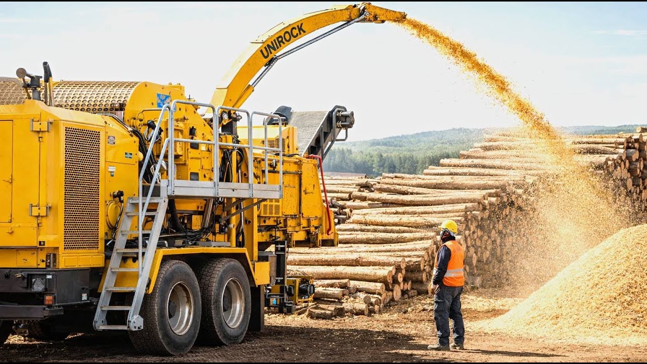 Inside the World’s Fastest Monster Wood Chipper | Trees Destroyed in Seconds