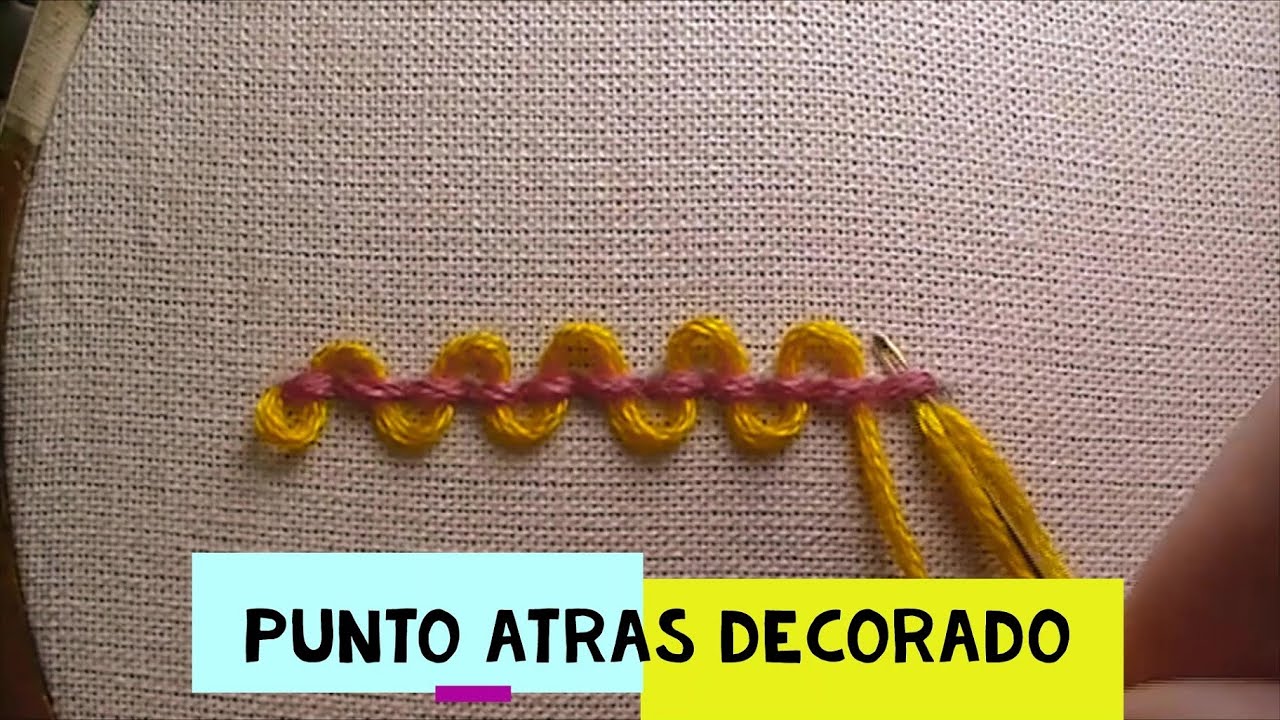 22)*PUNTO ATR&Aacute;S DECORADO-THREADED BACKSTITCH-POINT DE PIQ&Ucirc;RE REBROD&Eacute;* Bordado a mano-Hand Embroidery