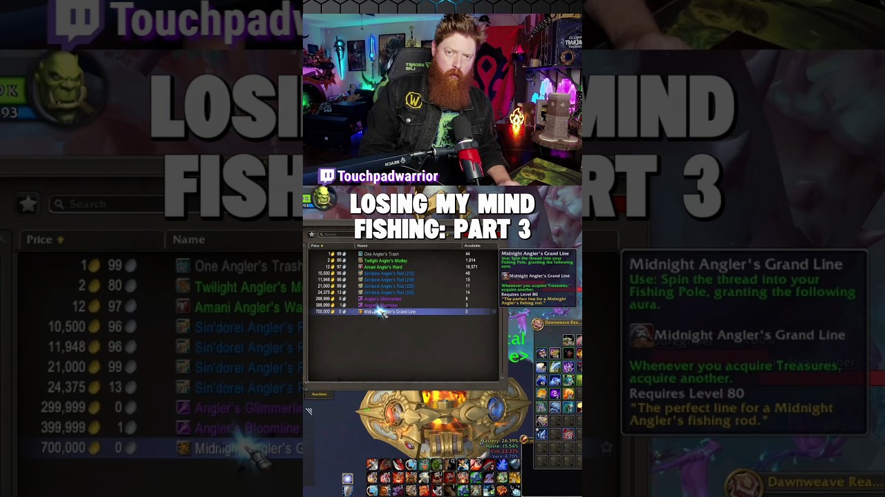 Losing My Mind Fishing: Part 3 #worldofwarcraft #gaming