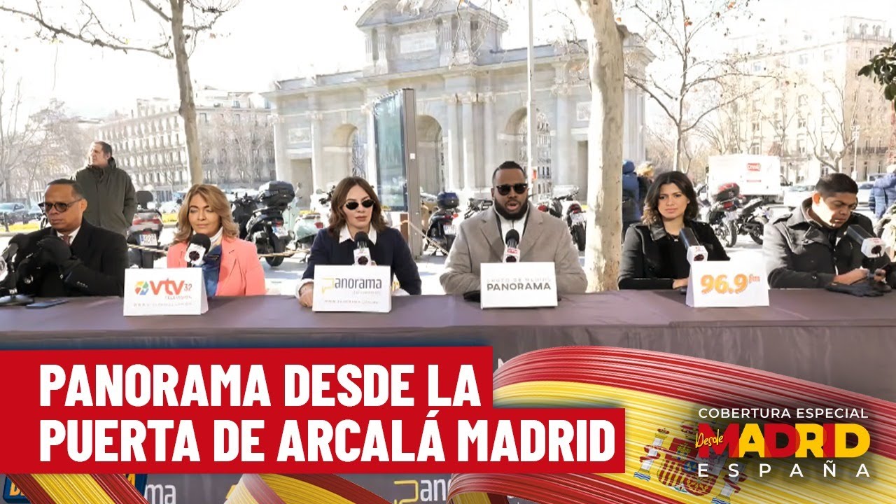 Panorama  de la Mañama desde la Puerta de Alcalá Madrid