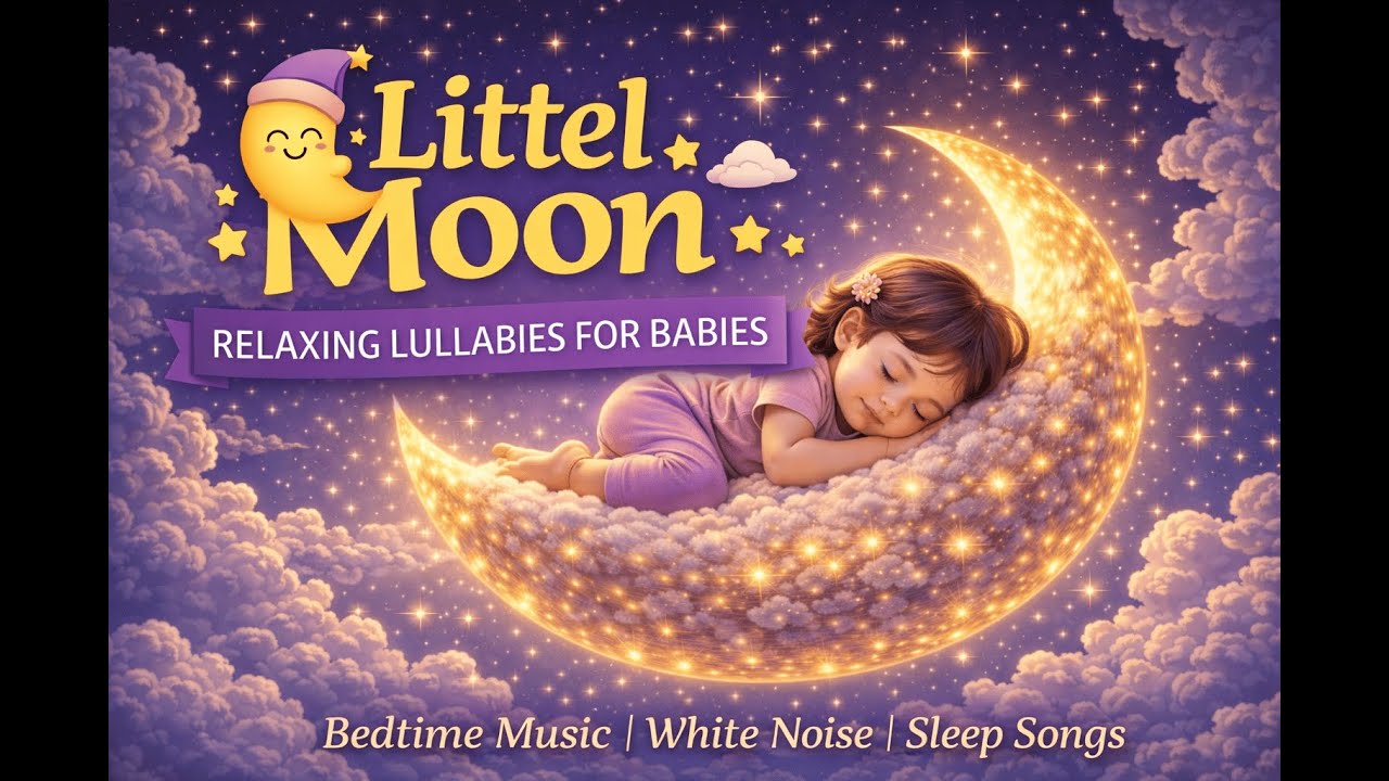 Little Moon Lullaby, Relaxing music,1-hour lullaby without lyrics💤, 🎶เพลงกล่อมเด็ก 1 ชั่วโมง💤