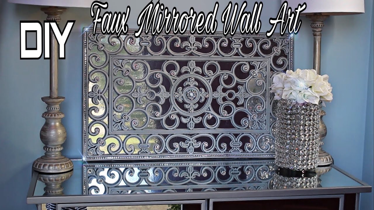 Easy And Inexpensive Faux Mirror Wall Art - Using A Doormat