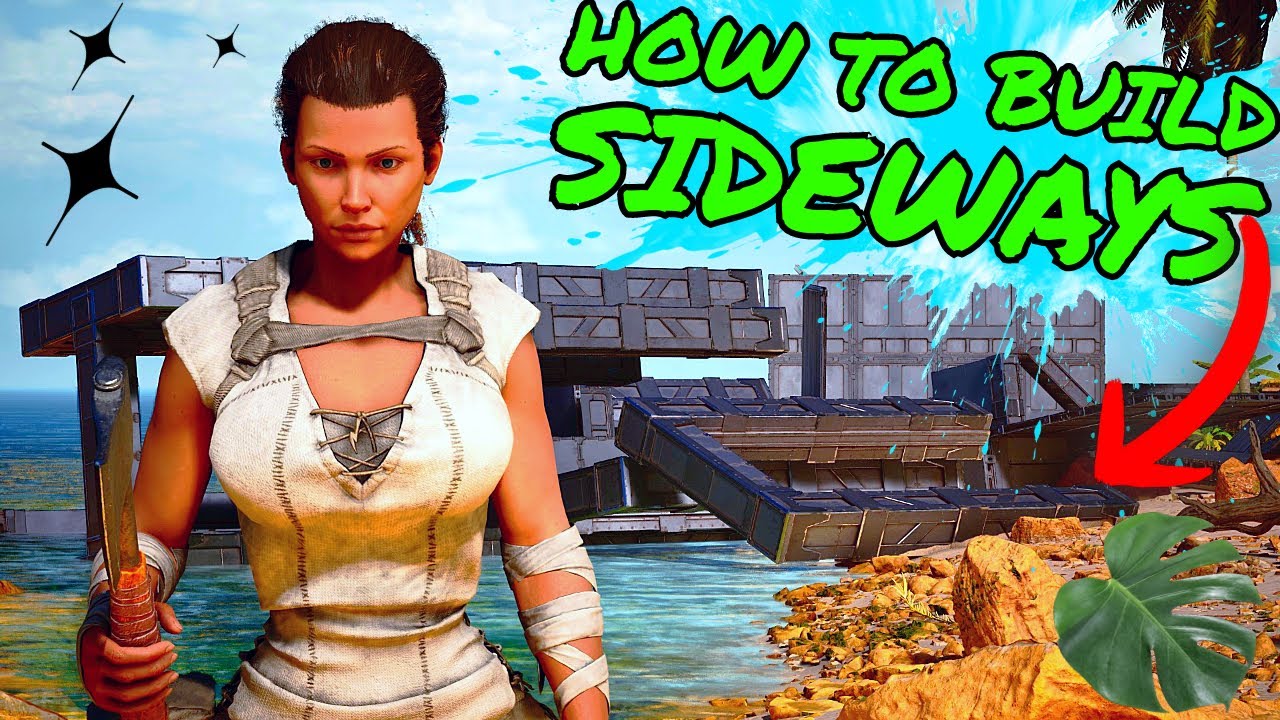 How To BUILD SIDEWAYS in Ark Survival Ascended!! Sideways/Tilted/Upside Down Building in ASA Guide!!