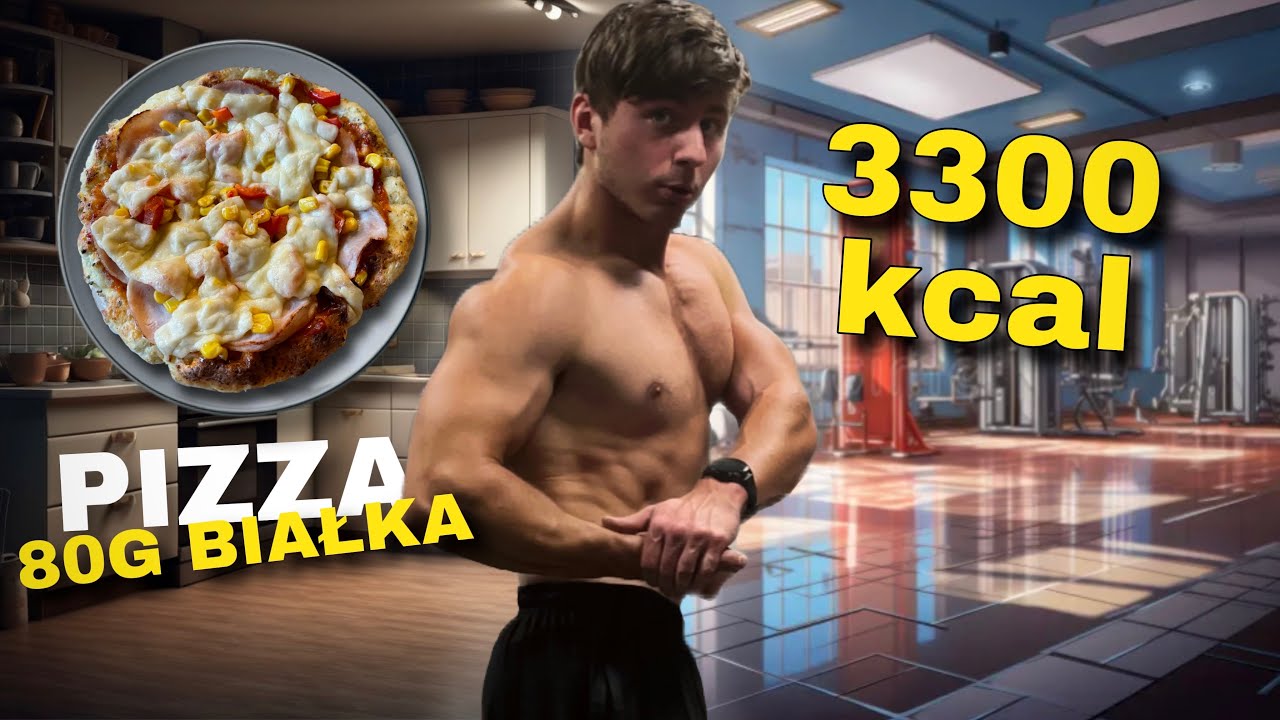 MÓJ DZIEŃ JEDZENIA NA MASIE + TRENING *PIZZA 80G BIAŁKA*
