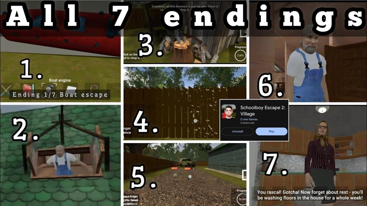 Schoolboy escape 2 all 7 endings
