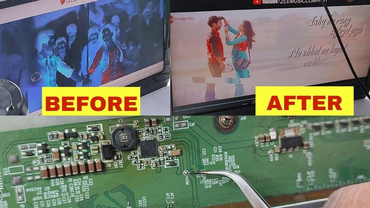 How To Repair #negative Picture Problem | Vcom Voltage Missing Led tv Panel