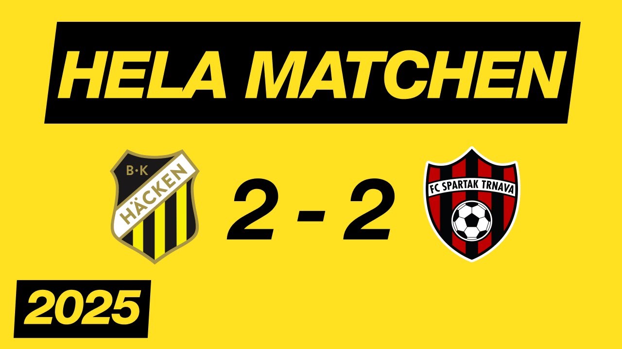 BK Häcken - Spartak Trnava (2-2) // Hela matchen // Europa League Q1 2025