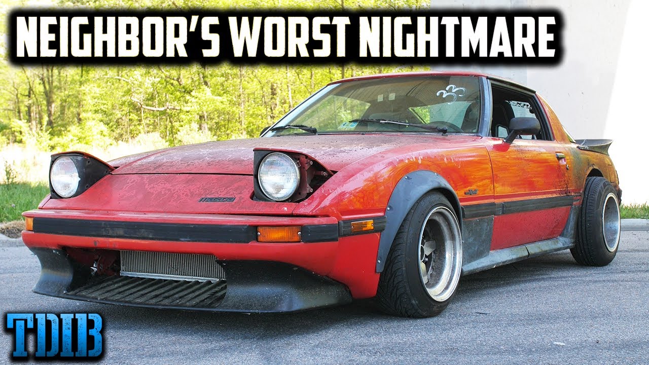 FIRE BREATHING Mazda RX-7 is Your Neighbor's Worst Nightmare (Big Turbo 13B POWER)