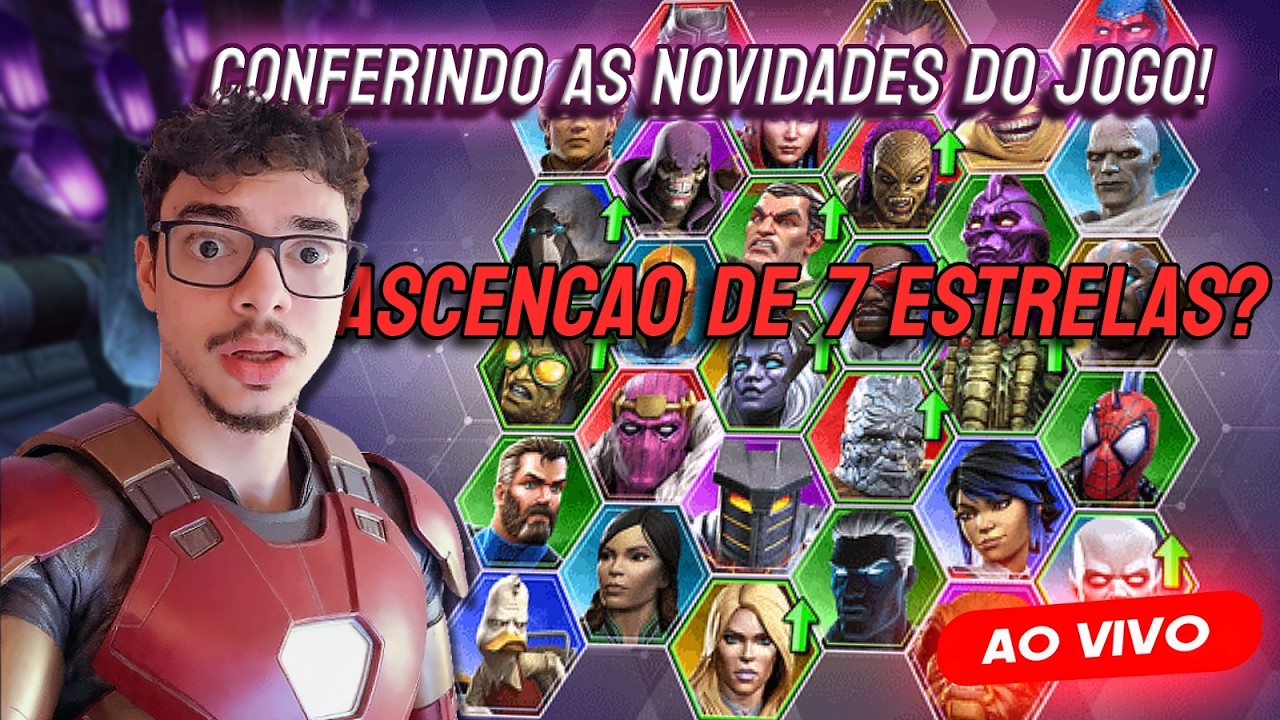 CONFERINDO AS NOVIDADES DO MTC! ASCENÇÃO DE 7*?! (LIVE) - MARVEL Contest of Champions