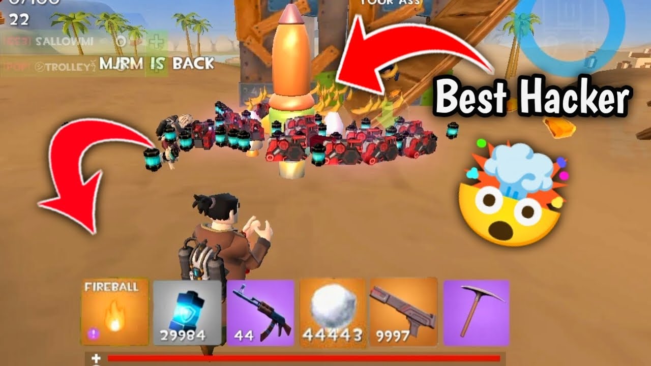 Rocket Royale Playing with Unbeatable Hacker 😱