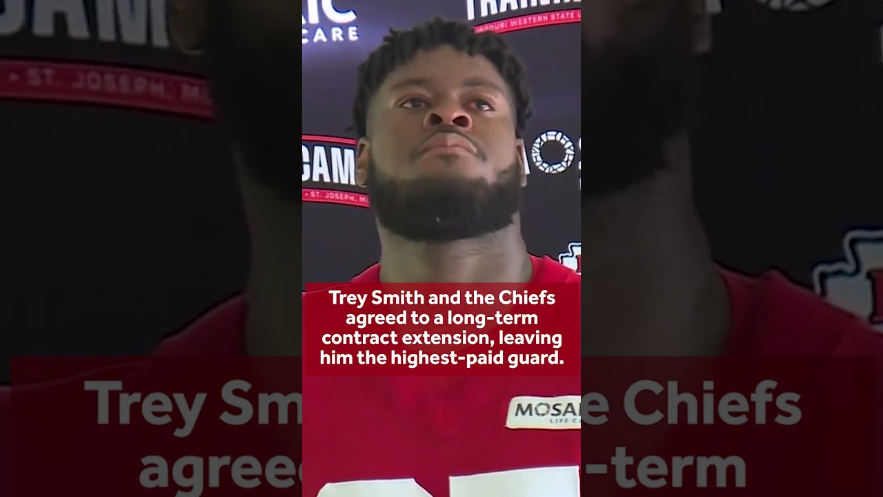 Trey Smith emotional about family while discussing contract #Chiefs #ChiefsKingdom #NFL #Sports