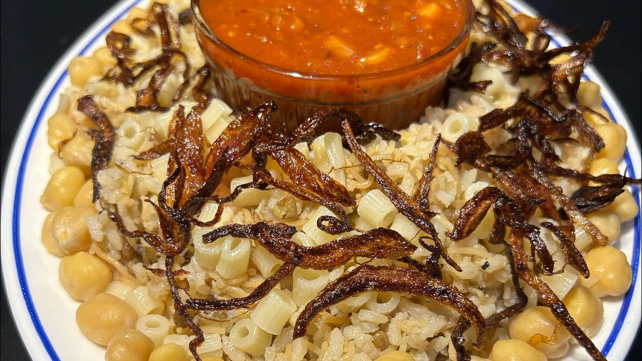 Kushari most popular Egyptian street food simply homemade recipes 