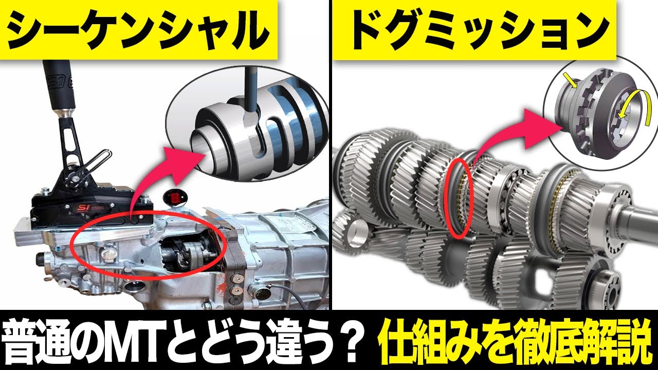 普通とどう違う？シーケンシャル/ドグミッションの仕組み・特徴を徹底解説