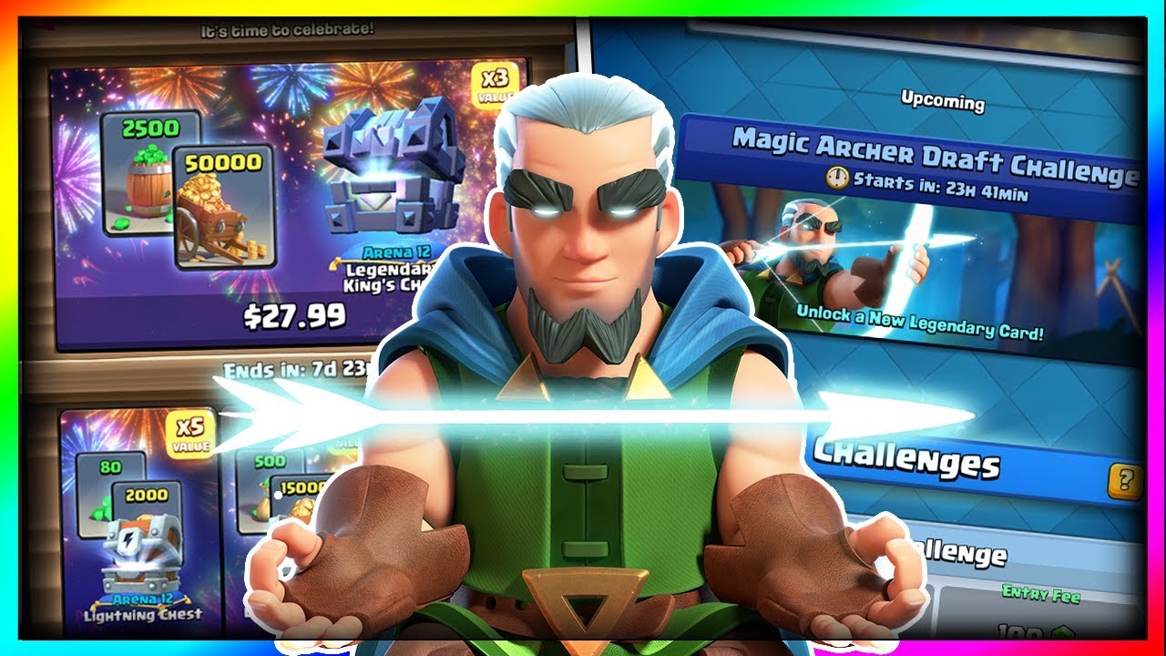 OPENING ALL NEW LUNAR OFFERS!! + MAGIC ARCHER DRAFT CHALLENGE ANNOUNCED!! Clash Royale