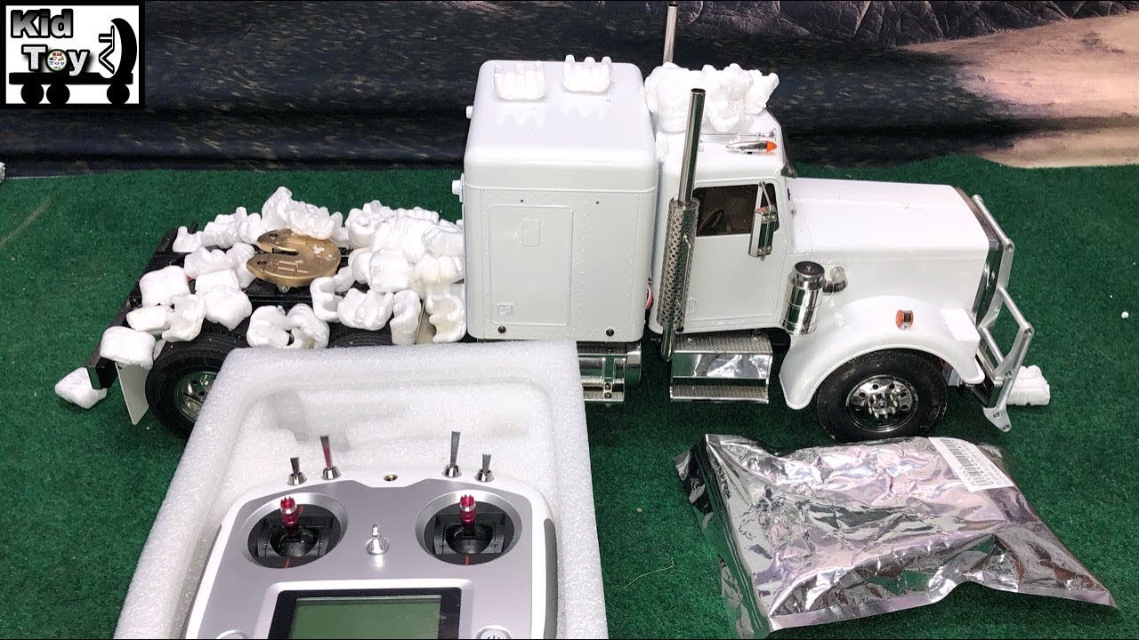 RC TRUCK TAMIYA 1/14 UNBOXING KING HAULER TRAILER || SOUND UNIT AND LIGHT SYSTEMS || KID TOY TV
