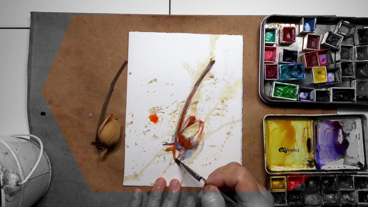 PROCESS: Daily Rose Watercolour Painting DAY 3761 (20251124MON)