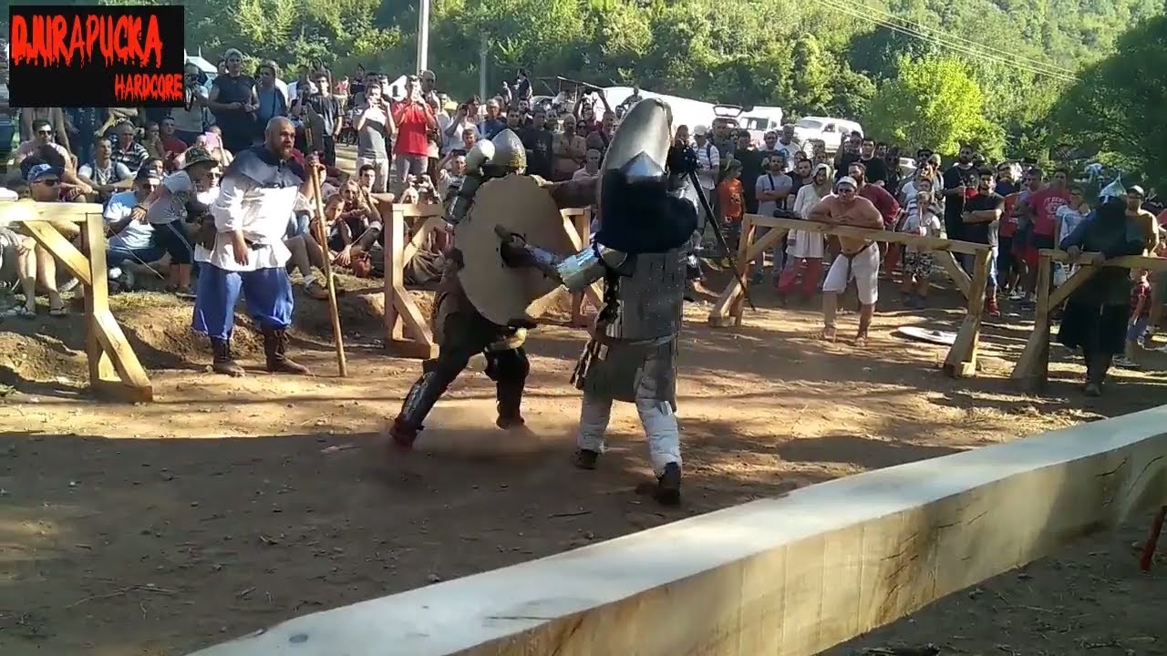 Fighting knights Middle Age sword Real fight Manasya Monastery Borba vitezova  M-1 Medieval JUST OUT