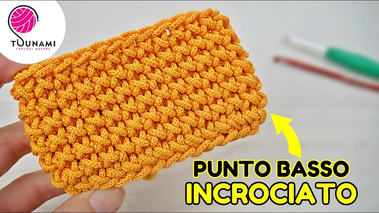 Tutorial MAGLIA BASSA INCROCIATA - Crochet easy pattern