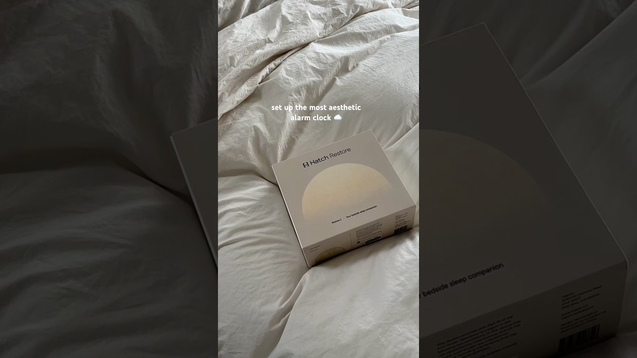 set up the hatch restore 2 with me ☁️ alarm clock / sound machine 🤍 #homedecor #alarmclock