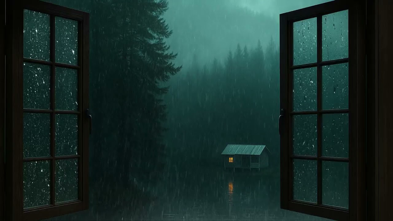 Heavy Rain Sounds for Sleep, Study & Relax | 3 Hour of Soothing Rain