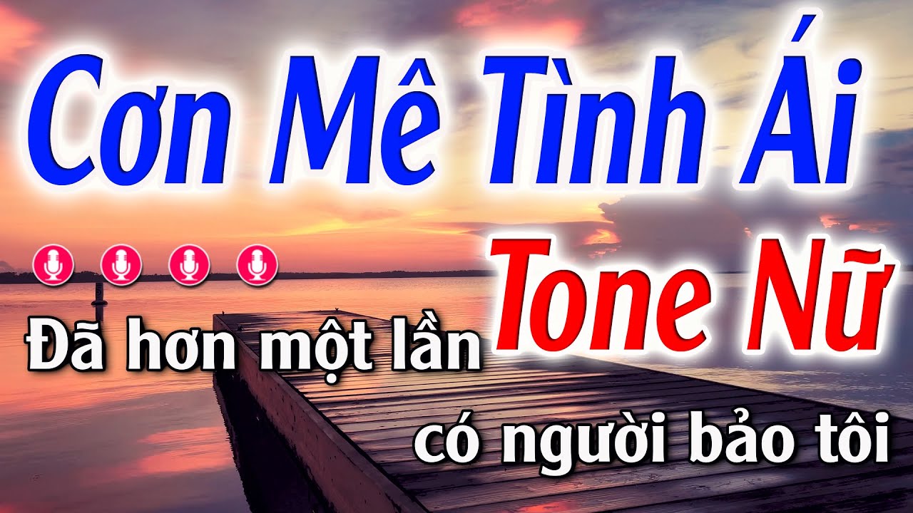 Cơn Mê Tình Ái Karaoke Tone Nữ ( C#m ) Đăng Khôi Karaoke - Beat Mới Dễ Hát