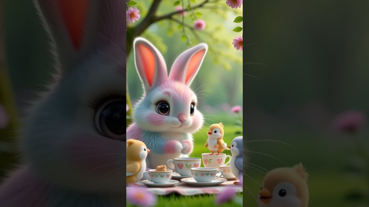 The tiniest tea party you’ll ever see 🐇🍵