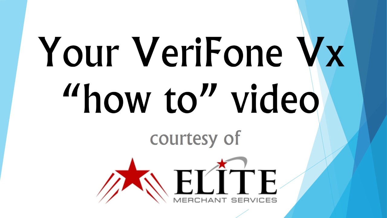 VeriFone Vx 520 how to guide