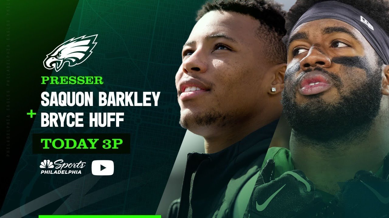 Saquon Barkley, Bryce Huff & Zack Baun Eagles introductory press conference