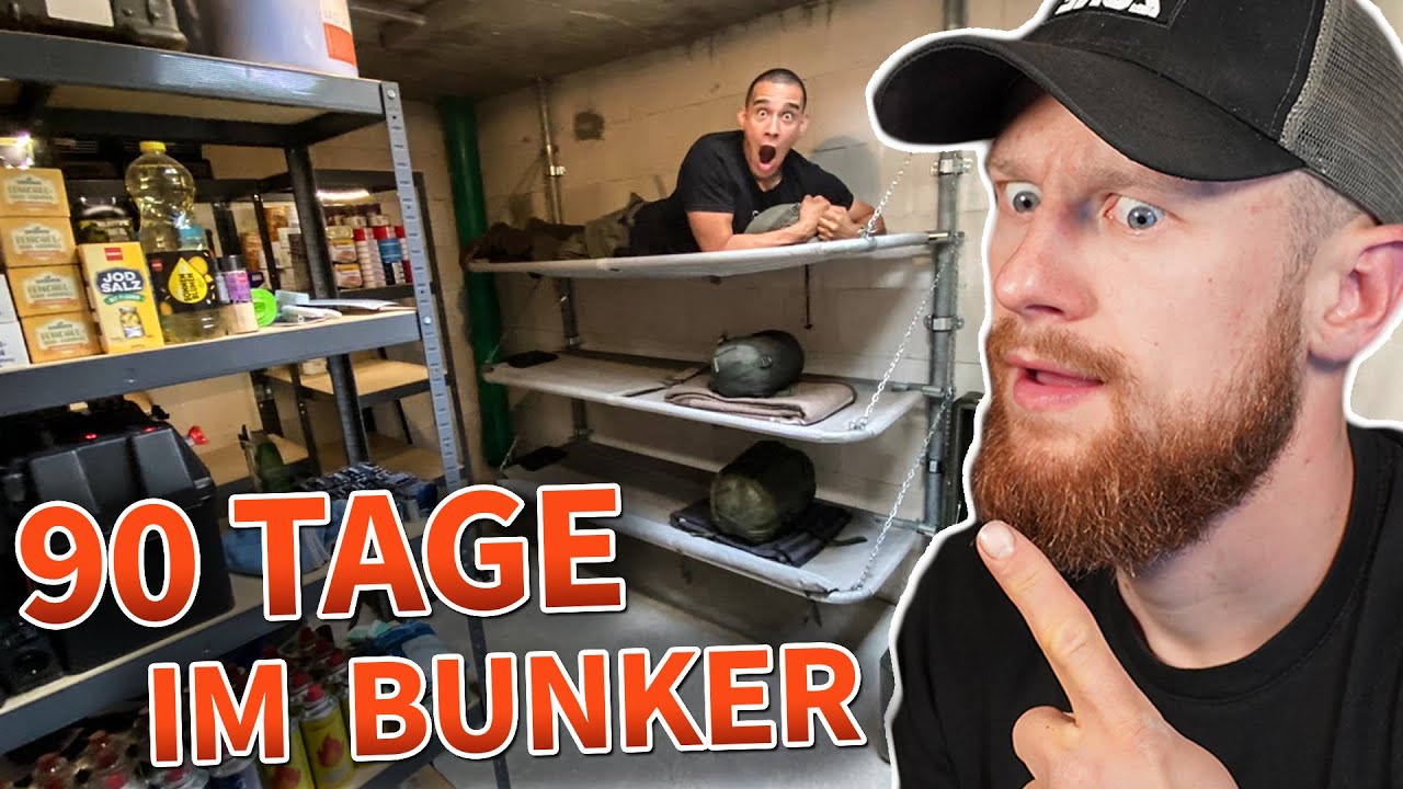 Survival Mattin 90 Tage im PREPPER BUNKER Challenge ☢️ Vorräte & Betten | Fritz Meinecke