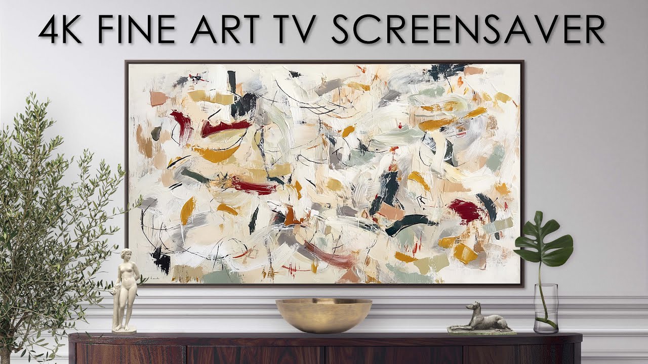Modern TV Art | Abstract Art Screensaver | Fall TV Background | Autumn Leaves | 4K Fine Art for TV