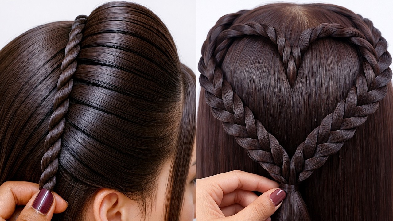 Easy & Different Hairstyle Tutorial | New Hair Style Girl | Hairstyle For Wedding