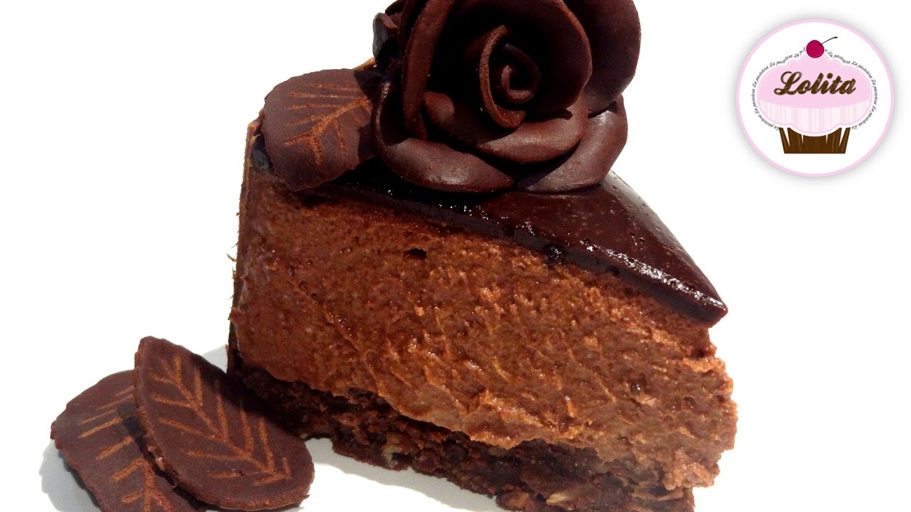 Receta de tarta de mousse de chocolate y praliné | Pastel de praline | Tarta fácil de chocolate