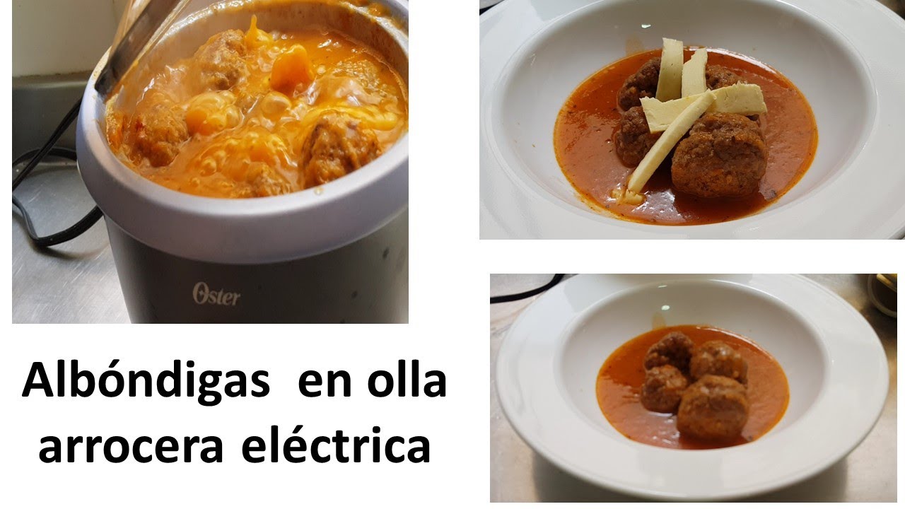 Albóndigas en olla arrocera eléctrica 
