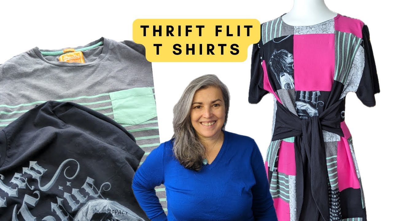3 T shirts upcycle (Upcycling T shirts into a dress)