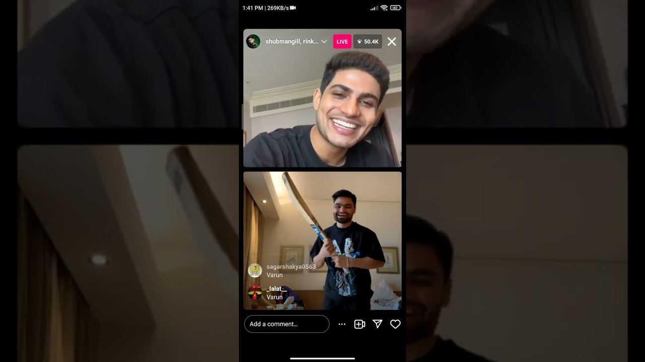 Shubman gill and Rinku Singh funny talk on Sara Tendulkar in Instagram live | Shubman gill live