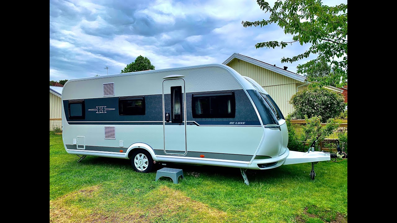 Nowa (model 2020) przyczepa kempingowa Hobby 545 KMF De Luxe kupiona w Szwecji